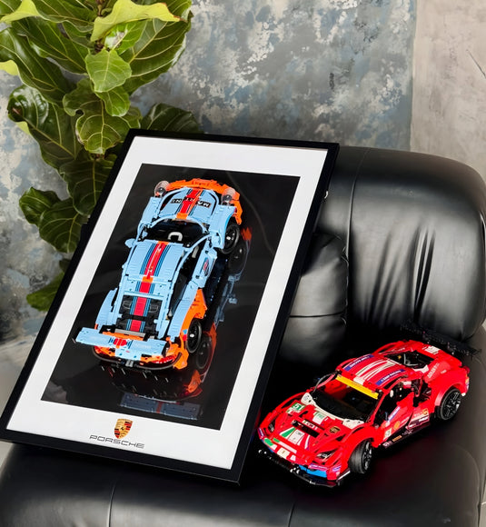 Картина з розібраним конструктором Porsche 911 RSR MARTINI