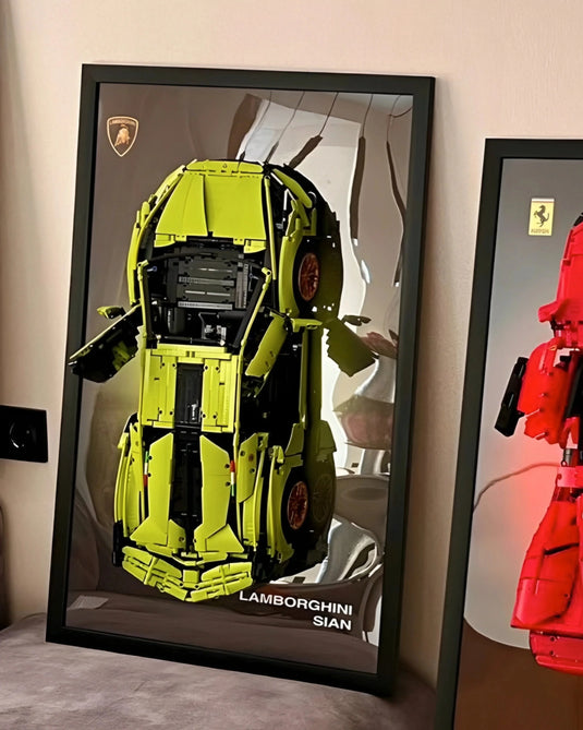 Картина з розібраним конструктором Lamborghini Sian