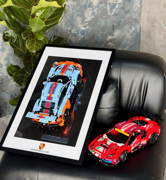 Картина з розібраним конструктором Porsche 911 RSR MARTINI